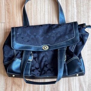 Coach Black Leather Satchel